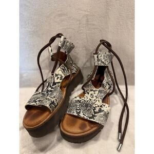 Free People Aubrey Leather Gladiator Wrap Sandals Women’s 39/ US 9